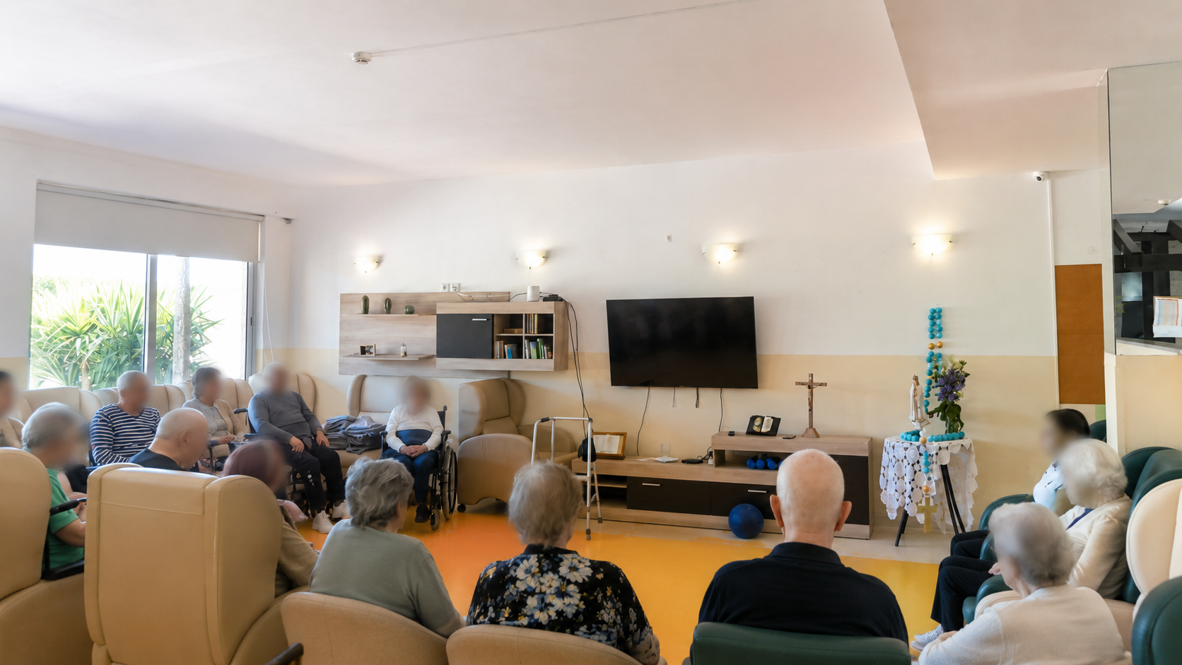 Sala de convívio da Residência Conforto Sénior